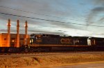 CSX C40-8 Locomotive at the yard